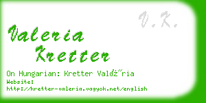 valeria kretter business card